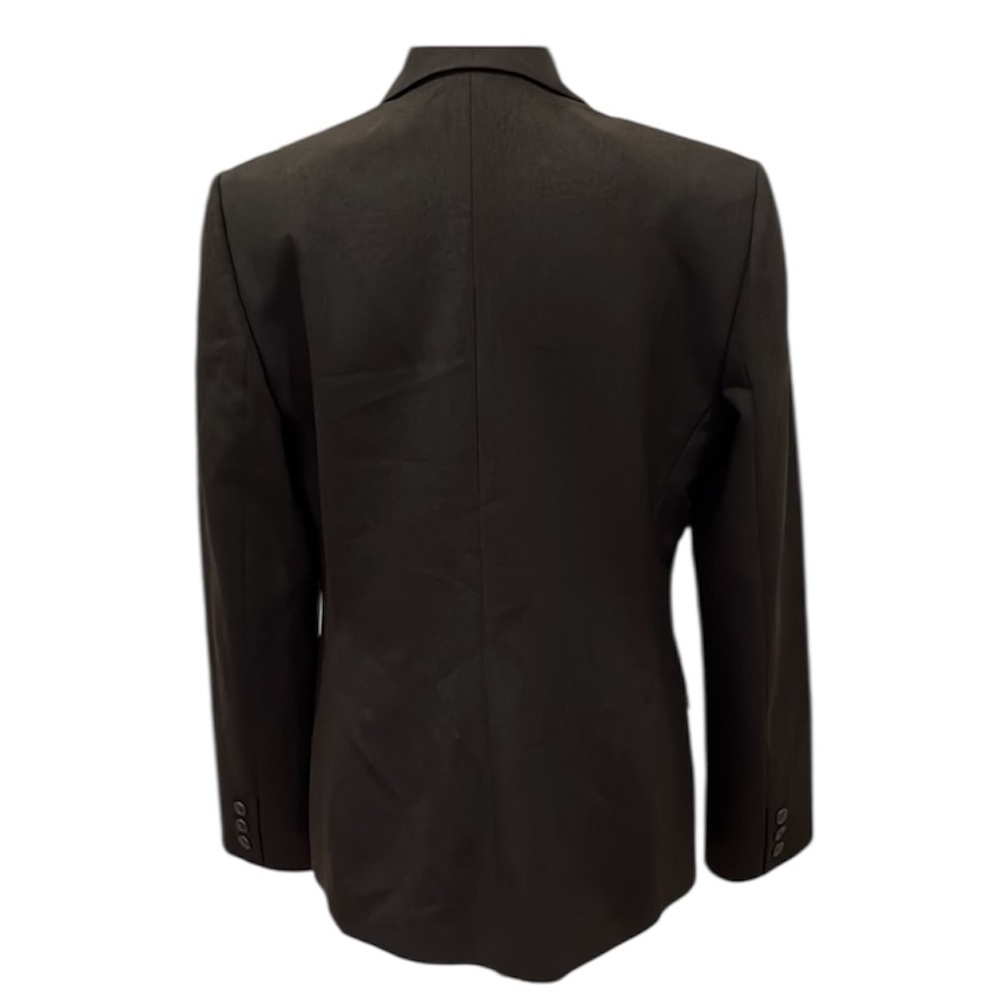 Benetton Brown Wool Blazer Size 8 44 Made in Italy Classic Tailored Wear to Work - Picture 2 of 8